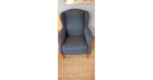Oorfauteuil blauw