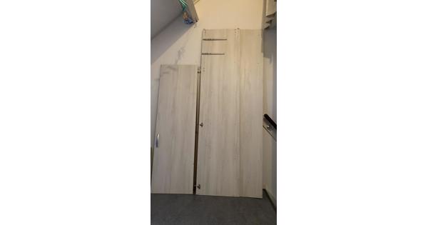 Kast, B40,H200,D48cm 4 planken 2 lades