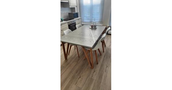 DESIGN TAFEL MET 4 STOELEN