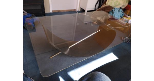 Glazen design salontafel 