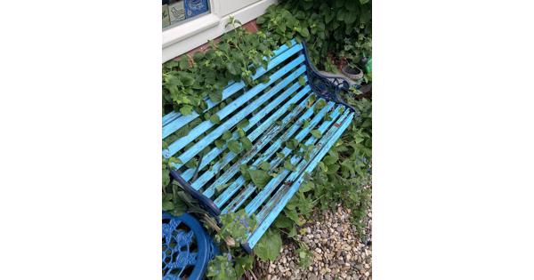 Tuin bankje van smeedijzer