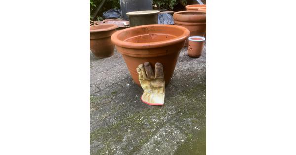 Aardewerk bloempotten