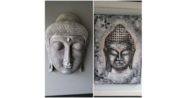 Boeddha schilderij & hoofd