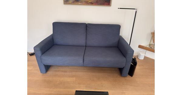 Blauwe stoffen 2 zits bank