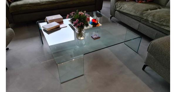 Glazen salontafel 
