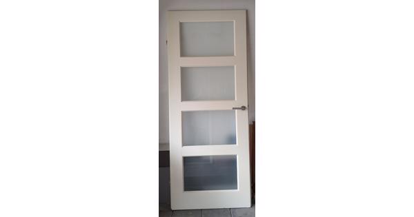 Opdekdeur met matglas