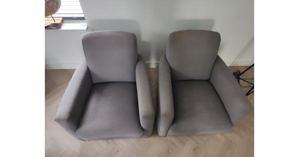 woonkamer stoelen blauw/grijs (stof)