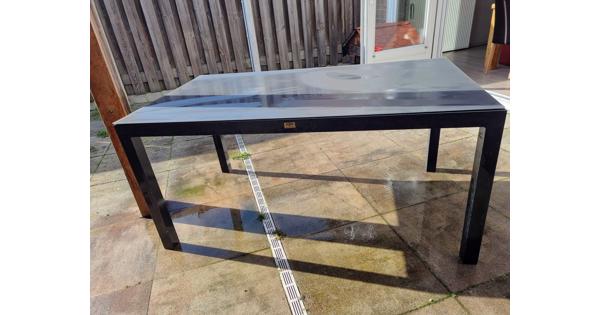 Tuintafel (metaal & glas)