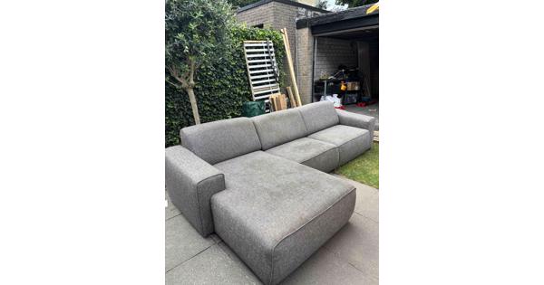 Antractiet 3-zits bank met vaste chaise longue