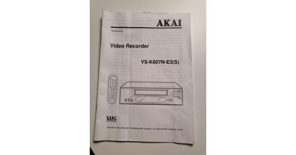 Ouderwets, maar prima werkende Video Recorder