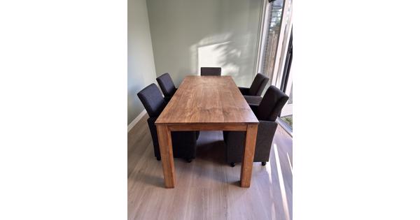 Eettafel teakhout 200x90 cm