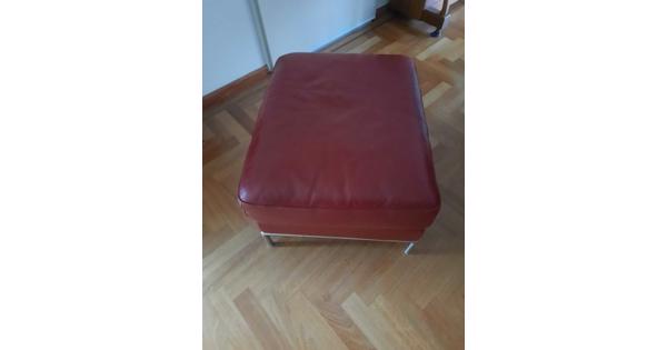 IKEA Arild lederen hocker, rood