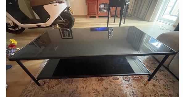 Coffee Table - Black - Glass and Metal