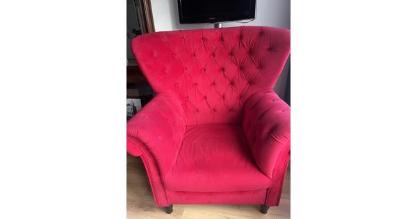 Rode klassieke fauteuil / stoel