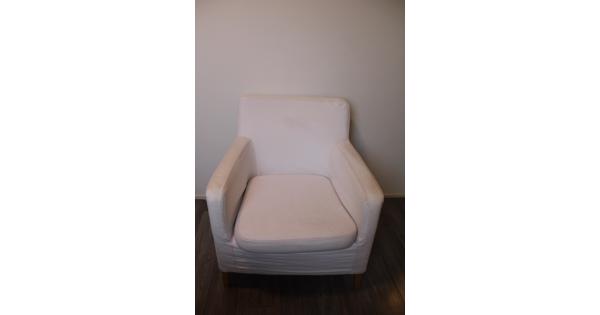 GRATIS - Ikea Karlstad zitstoel/fauteuil - wit - gebruikt