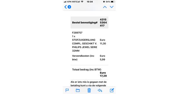 Stofzuigerslang nieuw