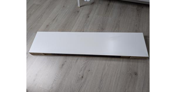 Zwevende wandplank wit