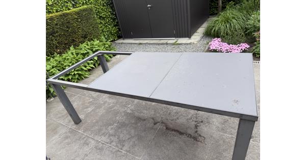Hartman tuintafel met keramische bladen - antracietgrijs 