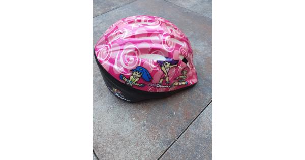 Roze kinderfietshelm