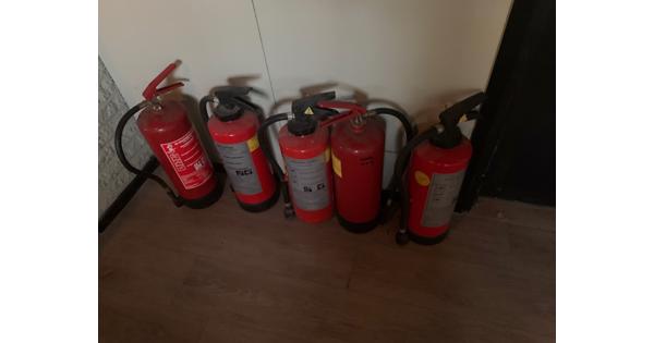 Verschillende brandblussers