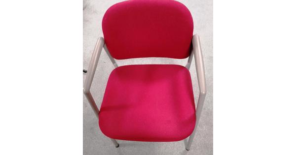 12 bordeaux rode stoelen (kantoor)