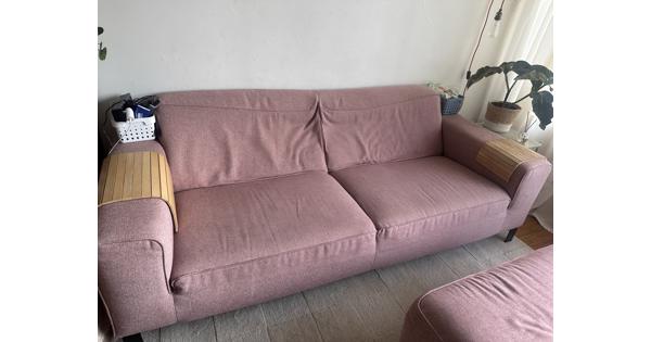 Roze 2,5 zits met hocker
