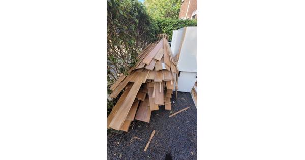 Oude houten vloer