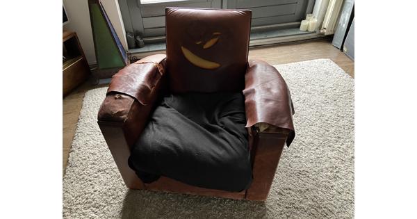 Leren fauteuil om lekker in te zitten