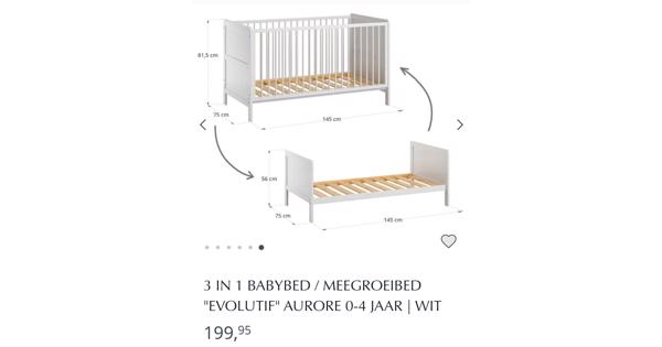 Meegroeibedje grijs
