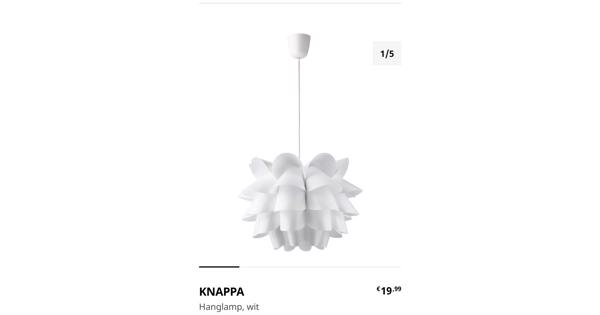 Witte Knappa hanglamp Ikea