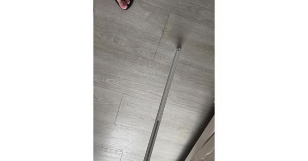Gordijnrail lengte 336 cm wit met rollers