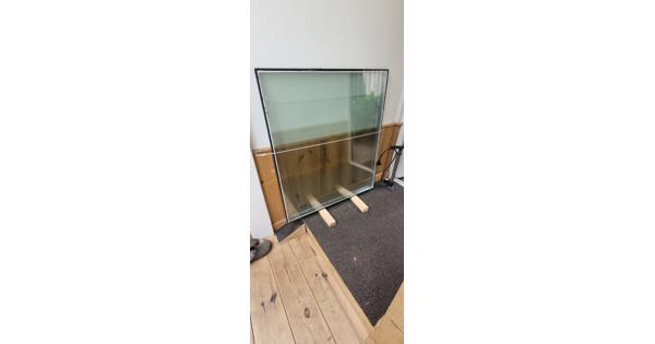 3x dubbel glas, 118 x 108 x 2,2 cm