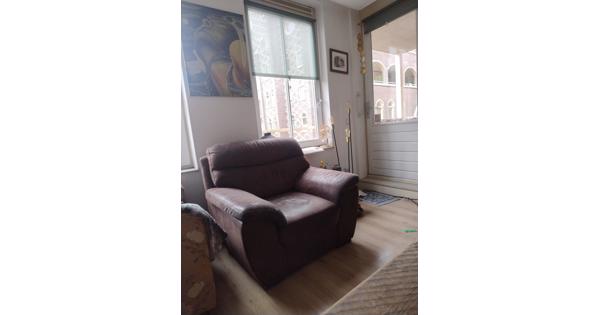Bruine lederen relax fauteuil