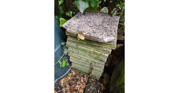 gewassen grindtegels 40x40 cm, 16 stuks