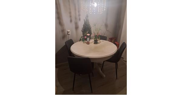 Witte ronde eettafel 130 opknapper