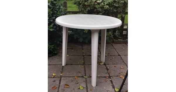 Ronde tuintafel.wit