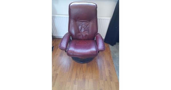 Grote fauteuil (bordeaux rood) 