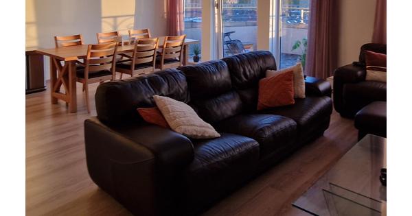 3 seater real  leather sofa 