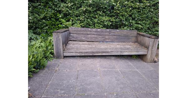 Steigerhouten tuinbank