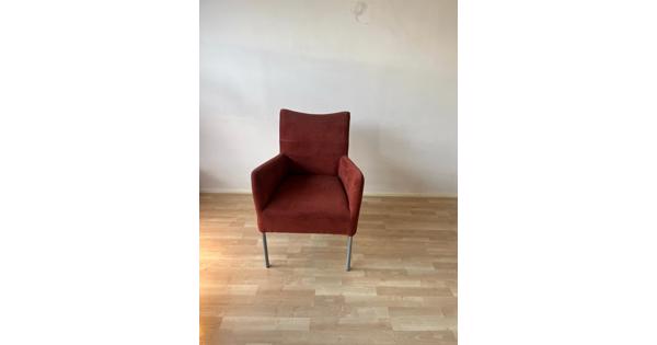 4 Terracottarode eetkamerstoelen