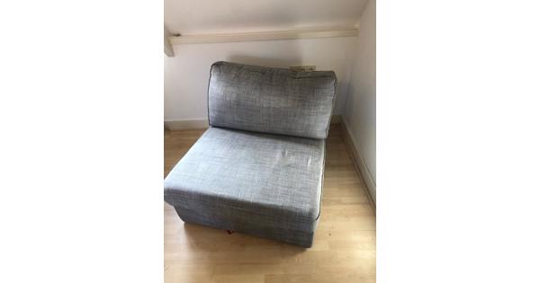 1,5 zits grijze bank / fauteuil 