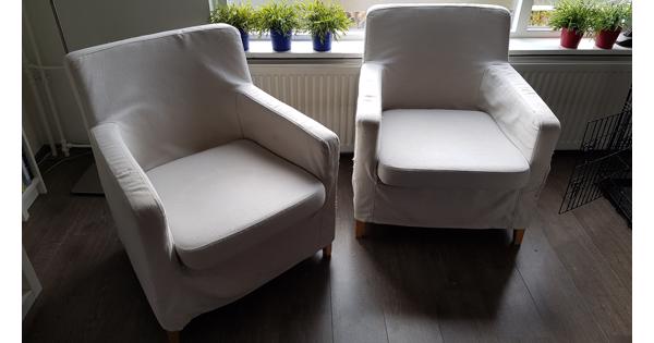 2 beige fauteuils GRATIS