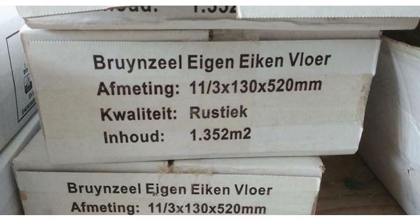 Eik 13x52 visgraat multiplank ~4m2 restpartij