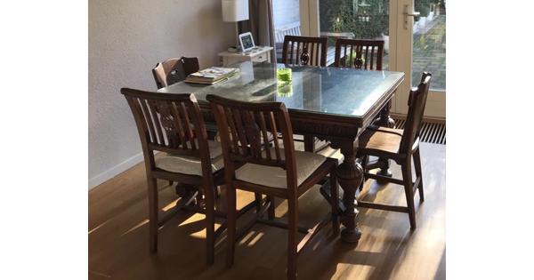 Eetkamer tafel uitschuifbaar 136-384 cm