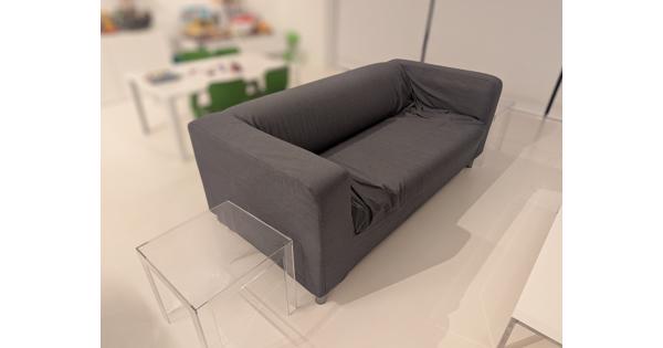 Grijze Ikea Klippan bank