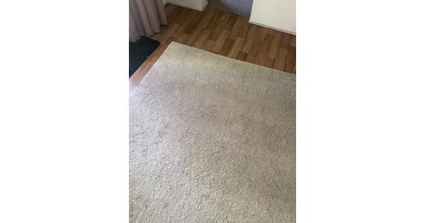 Wollen vloerkleed off-white 170x240