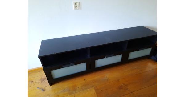 BRIMNES Tv-meubel, zwart, 180x41x53 cm