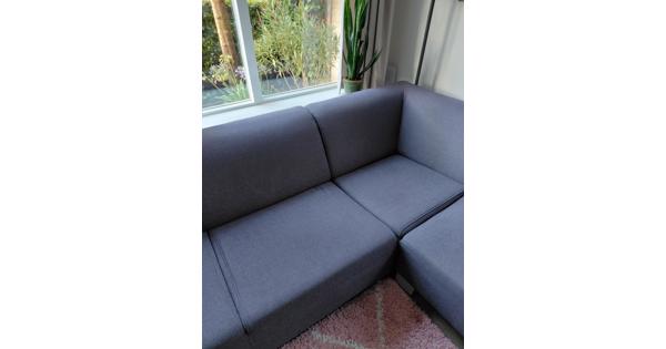 Grijze hoekbank 263 breed 90 diep