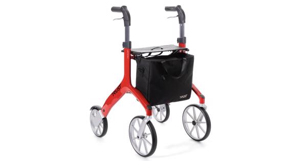 Rollator voor binnen- en buitenshuis, lichtgewicht en opvouwbaar