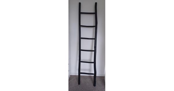 Decoratie laddertje donkerbruin